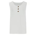thumbnail image 4 of USSUMA Womens Summer Tops Women's Tank Tops Sleeveless Round Neck Casual Plus Size Tops for Women Button Knitted Lounging Shirt Breathable Blouse School White Clearance Sale Tank Top for Women Xxxxl, 4 of 5