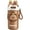 Brown3, variant on Cute Capybara Water Bottle with Straw, Kawaii Animal Pattern Thermo Cup for Sports & Travel