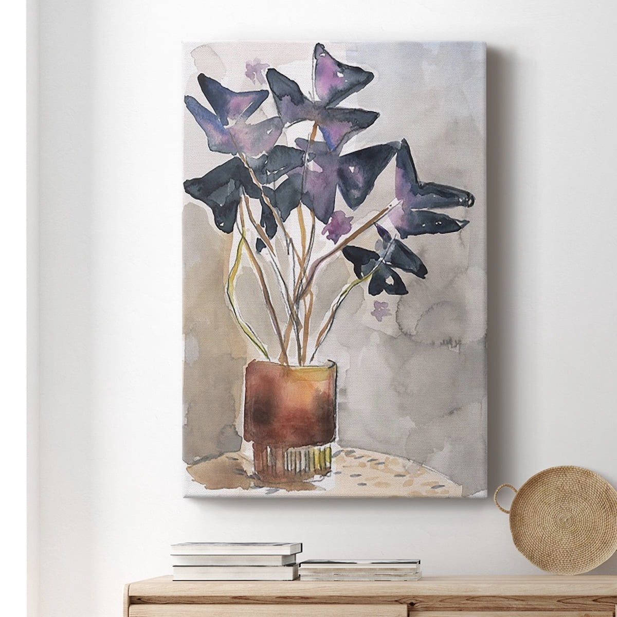 Oxalis in Vase I Premium Gallery Wrapped Canvas - Ready to Hang
