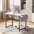 thumbnail image 4 of Modern Simple Style Wooden Work Office Desks with Storage,31 Inch,white, 4 of 6
