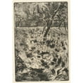 thumbnail image 3 of Camille Pissarro 18x24 Black Modern Framed Museum Art Print Titled - The Knollenveld (1975), 3 of 5