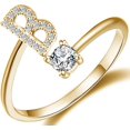 thumbnail image 1 of GHSDFBB Initial Letter Ring for Women Girls Gold Stackable Alphabet Rings with Initial Adjustable Crystal Inlaid Initial Rings Bridesmaid Gift, 1 of 6