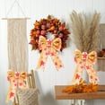 thumbnail image 3 of Gumesh 2 Pcs Handmade Thanksgiving Bow with Pumpkin & Maple Leaves, Autumn Harvest Ribbon Decoration for Wreaths, Table Centerpieces and Gift Wrapping, 12 Inch, 3 of 5