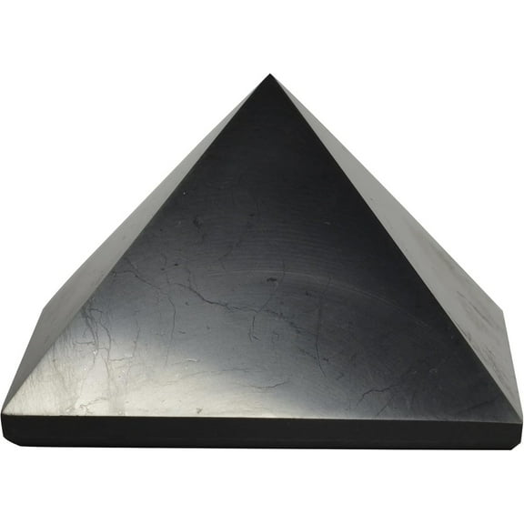 Shungite Miracle Pyramid Polished 70mm (2.76 inches) - Natural Healing Crystal for Chakra Balancing & Cleanse