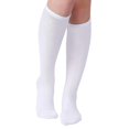 thumbnail image 2 of 3 Pairs Knee High Uniform School Soccer Tube Socks Women Girl White Size 9-11, 2 of 2