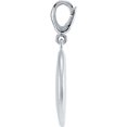 thumbnail image 2 of Precious Stars Unisex Sterling Silver Initial 'R' 0.005ct Diamond Disc Charm, 2 of 3