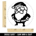thumbnail image 2 of Cute Chibi Santa Claus Christmas Self-Inking Rubber Stamp Ink Stamper - Fuchsia Ink - Small 3/4 Inch, 2 of 7