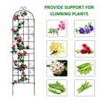 thumbnail image 3 of Garden Arch Trellis for Climbing Plants, Metal Arch Arbor, Black Yard Lawn Fence Trellis, 86.7" x 19.7", 3 of 9