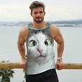 thumbnail image 5 of Rocae Funny Cat for Men's Workout Tank Top Men's Running Tank Top Dry Fit Athletic Workout Tank Tops3X-Large, 5 of 9