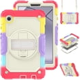 thumbnail image 1 of XYX For Samsung Galaxy Tab A9 Case 8.7 inch, 360 Rotating Shockproof Cover with Stand, Screen Protector, Shoulder Strap (2023, SM-X110/X115/X117), Rainbow Red, 1 of 7
