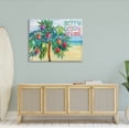 thumbnail image 2 of Stupell Industries Merry Beachy Christmas Holiday Palm Graphic Art Gallery Wrapped Canvas Print Wall Art, Design by Paul Brent, 2 of 7