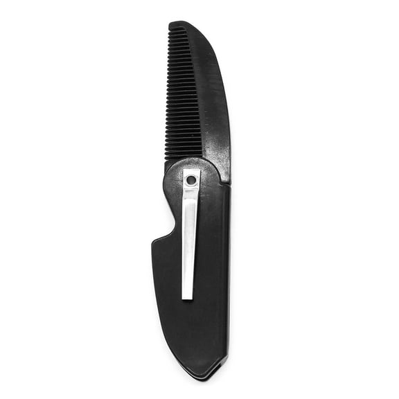 Aellinatey 1 Pc Folding Pocket Clip Hair Mustache Beard Comb for Men