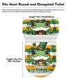 thumbnail image 7 of HELLHERO Clover and Frog Pattern Toilet Seat Lid Cover & Toilet Lid Covers with Adjustable Polyester for Easy Care, Stretch Fit, 7 of 7