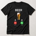 thumbnail image 3 of Beer Is Calling Graphic T-Shirt, Funny Unisex Classic Fit Tee, 3 of 9