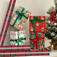 thumbnail image 4 of Christmas Gift Wrapping Paper 40in. x 37.5ft Red Buffalo Check Printed Premium Paper East to Cut Tape and Fold for Kids Boys Women Xmas Holiday Gift Wrapper Festival Party Decoration Supplies (1 Roll), 4 of 6