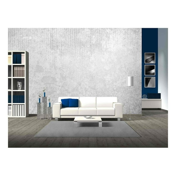 wall26 - White Concrete Wall Texture Grunge Background - Removable Wall Mural | Self-Adhesive Large Wallpaper - 66x96 inches