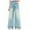 Blue, variant on MKOSPLRT 5-13 Years Girls Wide Leg Jeans Elastic Waist Straight Leg Jeans Retro Baggy Denim Pants Lightweight Boyfriend Jeans with Pocket