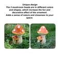 thumbnail image 4 of Resin Mushroom Decor 3 Mushrooms Design Exquisite Decorative Durable Versatile Outdoor Garden Decor Mushrooms Ornament Red Mushroom, 4 of 6