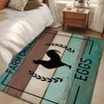 thumbnail image 4 of Chicken Eggs Area Rugs 4x6 ft Farmhouse Animal Teal Green Wood Grain Washable Rug Non Slip Indoor Carpet Absorbent Floor Mat for Living Room Bedroom Dining Room, 4 of 9