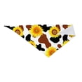 thumbnail image 4 of Bingfone Cow Print Sunflower-Washable Dog Scarf Triangle Adjustable Puppy Bandana Bib Handkerchief For Medium Large Dog Cat, 4 of 9