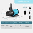 thumbnail image 2 of Bomba de agua JEREPET 800GPH 30W 24V DC Aquarium con controlador, 2 of 6