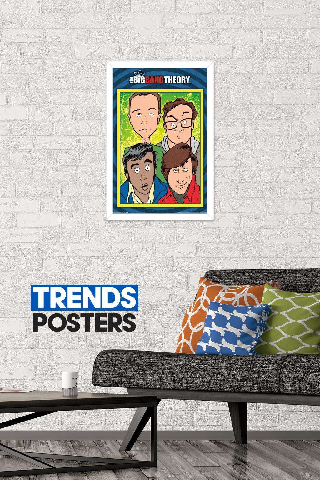 The Big Bang Theory - Geeks Wall Poster, 14.725" x 22.375", Framed