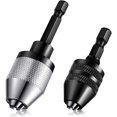 thumbnail image 1 of (2 piezas) broca para portabrocas sin llave, vástago hexagonal de 1/4 pulgadas, portabrocas para taladro sin llave, convertidor de cambio rápido, adaptador de taladro en 0,3-6,5mm, 0,3-3,6mm, 1 of 5