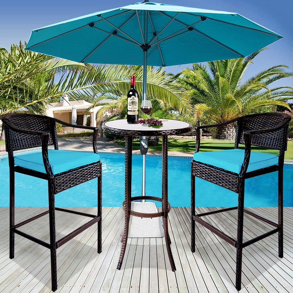 High Top Outdoor Table and Stools, Patio Furniture High Top Table Set