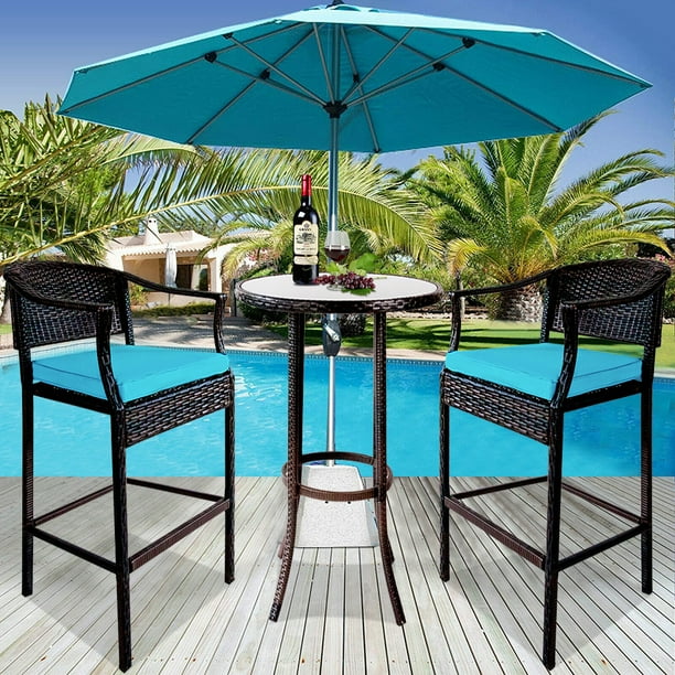 High Top Outdoor Table and Stools, Patio Furniture High Top Table Set