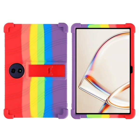 DWaybox Silicone Case for TCL Tab A1 / Tab A1 NxtPaper 11.0" with Adjustable Kickstand, Rainbow