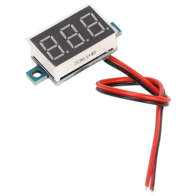 Digital Voltmeter, LED Digital Voltmeter Stable Reverse Connection Protection DC 4-40V For Battery Voltage Monitoring Blue