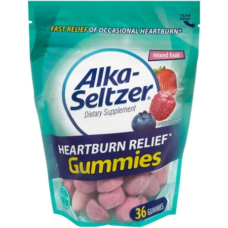 Alka-Seltzer Heartburn Relief Gummies Mixed Fruit, 36 (Best Process Alka Green)