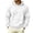 4-White, variant on Yertdoel Hoodies for Men Solid Pullover Crew Neck Long Sleeve Sweatshirt Daily Fashion Casual Warm Hooded Tops with Pocket