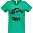 thumbnail image 3 of Inktastic Happy Father's Day Parent-Child Fist Bump Women's V-Neck T-Shirt, 3 of 5