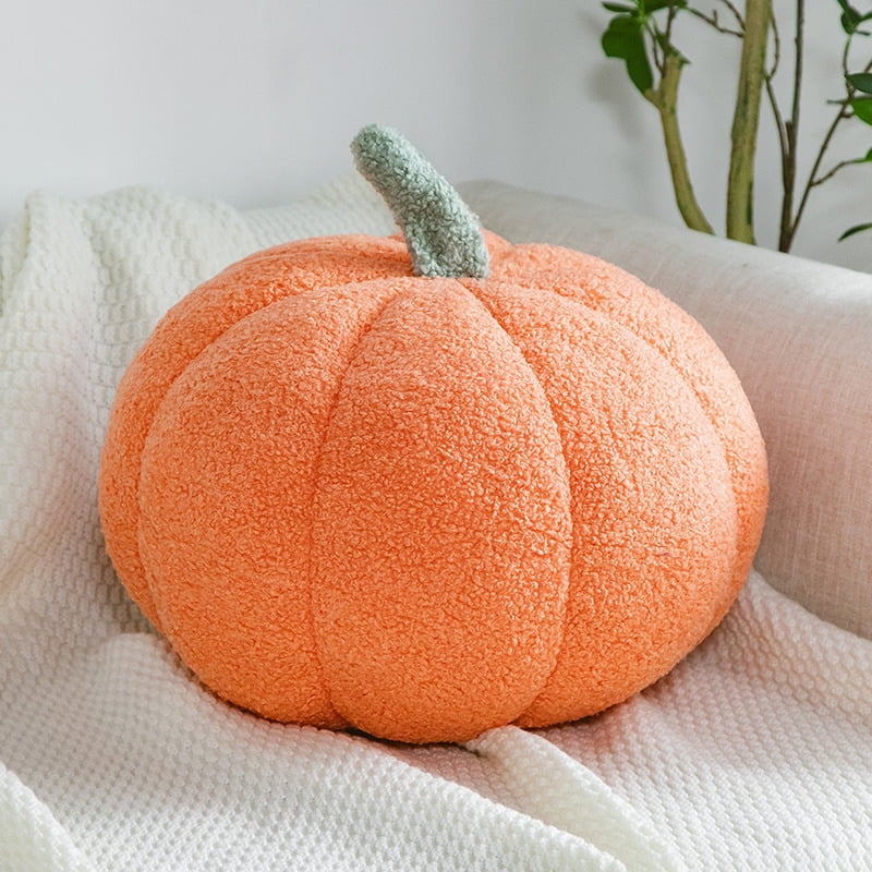 2 Size Pumpkin Shape Soft Throw Pillow Thansgiving Halloween Gift Party Decor 
