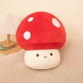 thumbnail image 2 of Muñeca de peluche con forma de hongo con dibujos animados, gorra roja de peluche, 10 cm, 2 of 2