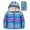 Hood Metallic Blue, variant on Aideaone Girls Puffer Jacket Packable Hooded Warmth Padded Winter Coat Metallic Shine Outerwear 10-12Years