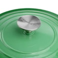 thumbnail image 4 of MegaChef 2 Quart Round Enameled Cast Iron Braiser Pan in Green, 4 of 6