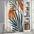 thumbnail image 3 of Bohemian Abstract Sun Plant Fabric Shower Curtain Vintage Style Washable Shower Curtains for Bathroom, Waterproof Bath Curtain with Hooks Home Decor 36x72in, 3 of 8