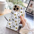 thumbnail image 1 of Funda para teléfono plateada colorida de doble capa mate con estampado gráfico juguetón para iPhone 15 Pro Max 14 13 12 Pro 11 - Protección óptima, 1 of 3