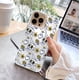 thumbnail image 1 of Funda para teléfono plateada colorida de doble capa mate con estampado gráfico juguetón para iPhone 15 Pro Max 14 13 12 Pro 11 - Protección óptima, 1 of 3