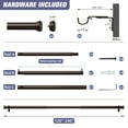 thumbnail image 6 of Jolicasa 1" Diameter Curtain Rod for Windows 120" to 240",Adjustable Modern Curtain Rods with Brackets,Easy to Install,Bronze, 6 of 9
