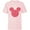 Soft Pink, variant on Disney Mickey Mouse Icon Filled with Red Hearts - Short Sleeve T-Shirt for Kids - Customized-White