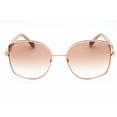 thumbnail image 2 of Salvatore Ferragamo SF 304S Metal Womens Oval Sunglasses Pink Gold 58mm Adult, 2 of 2