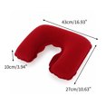thumbnail image 3 of Unique Bargains 1 Set Inflatable Travel Pillow with Eye Mask Earplugs Comfortable Travel Neck Pillow Wine Red, 3 of 5