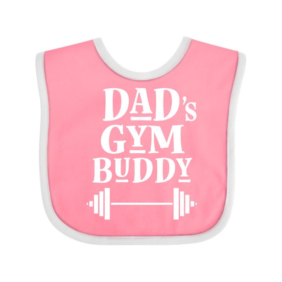 Inktastic Daddy Gym Buddy Workout Fitness Boys or Girls Baby Bib