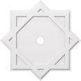 thumbnail image 1 of Ekena Millwork CMP32AL-03000 32 in. OD x 3 in. ID Square Axel Architectural Grade PVC Contemporary Ceiling Medallion, 1 of 1