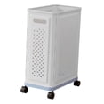 thumbnail image 2 of Quzzie Panier de Rangement Roulant pour Tapis de Yoga Support d'Équipement de Mise en Forme avec Roues Multifonction Grande Capacité Support de Tapis de Yoga Chariot de Rangement Fond Bleu, 2 of 8