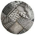thumbnail image 3 of Wood Grain Particles Floral Medallion Round Rug - Small Round Area Rug, Soft Non-Slip Machine Washable Bedroom Mat Indoor Accent Entry Carpet for Office Desk Dorm Hallway, 3 of 7