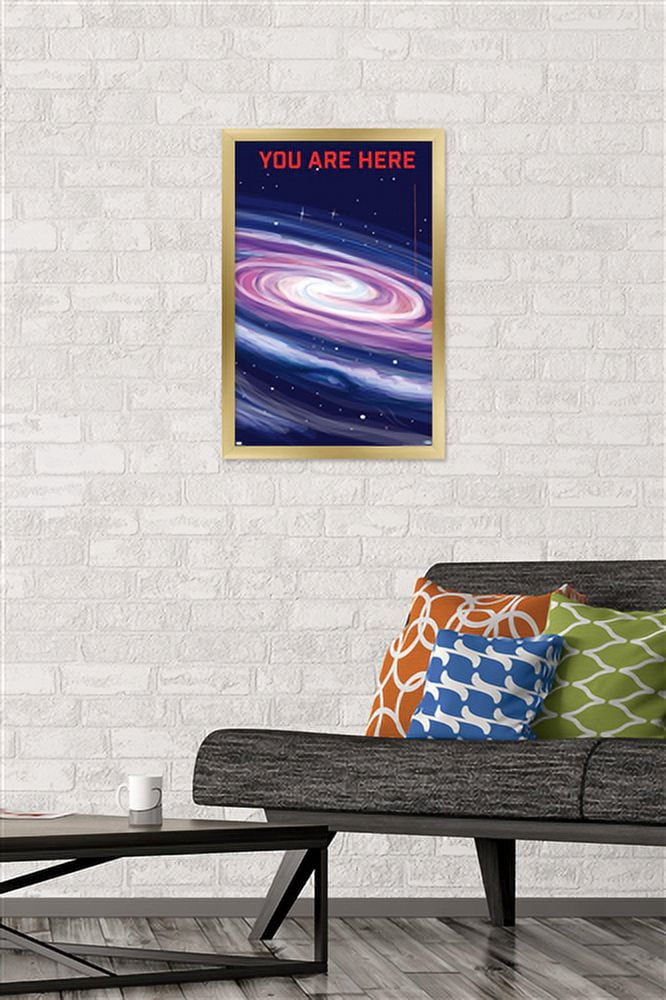 Well This Is Awkward - You Are Here Wall Poster, 14.725" x 22.375" Framed
